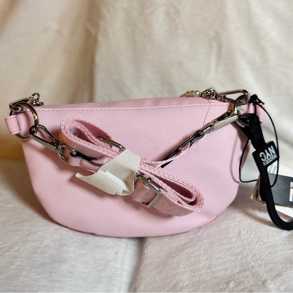 Madden NYC Pink Crossbody Fanny Pack – Pearl & Chain Decoration – New With Tags - Picture 3 of 5